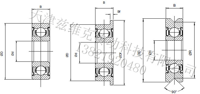 ZWICKER6004深溝球軸承圖紙